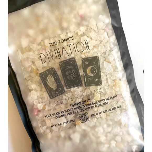 NEW Tub Tonics Divination Sandalwood & Sage Bath Soaking Salts 8 oz. - Picture 2 of 5